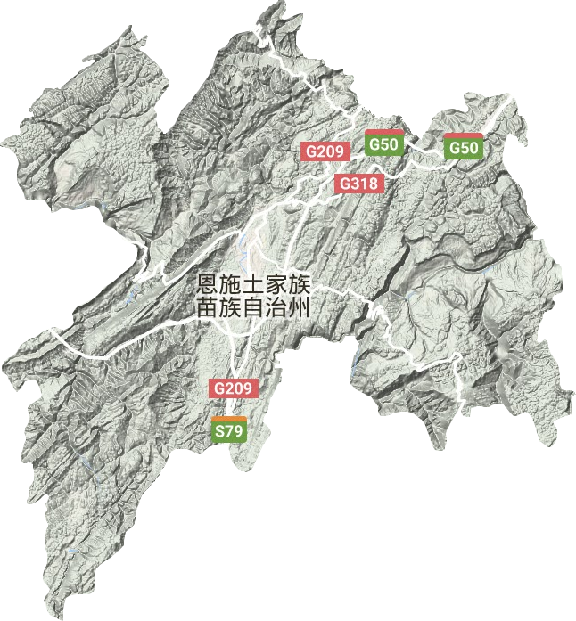 恩施市地形圖