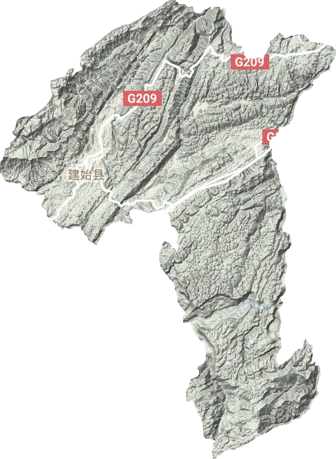 建始縣地形圖