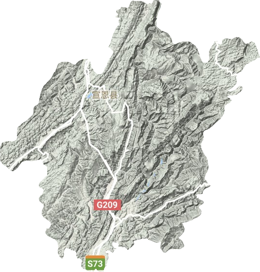 宣恩縣地形圖