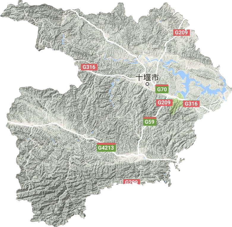 十堰市地形圖