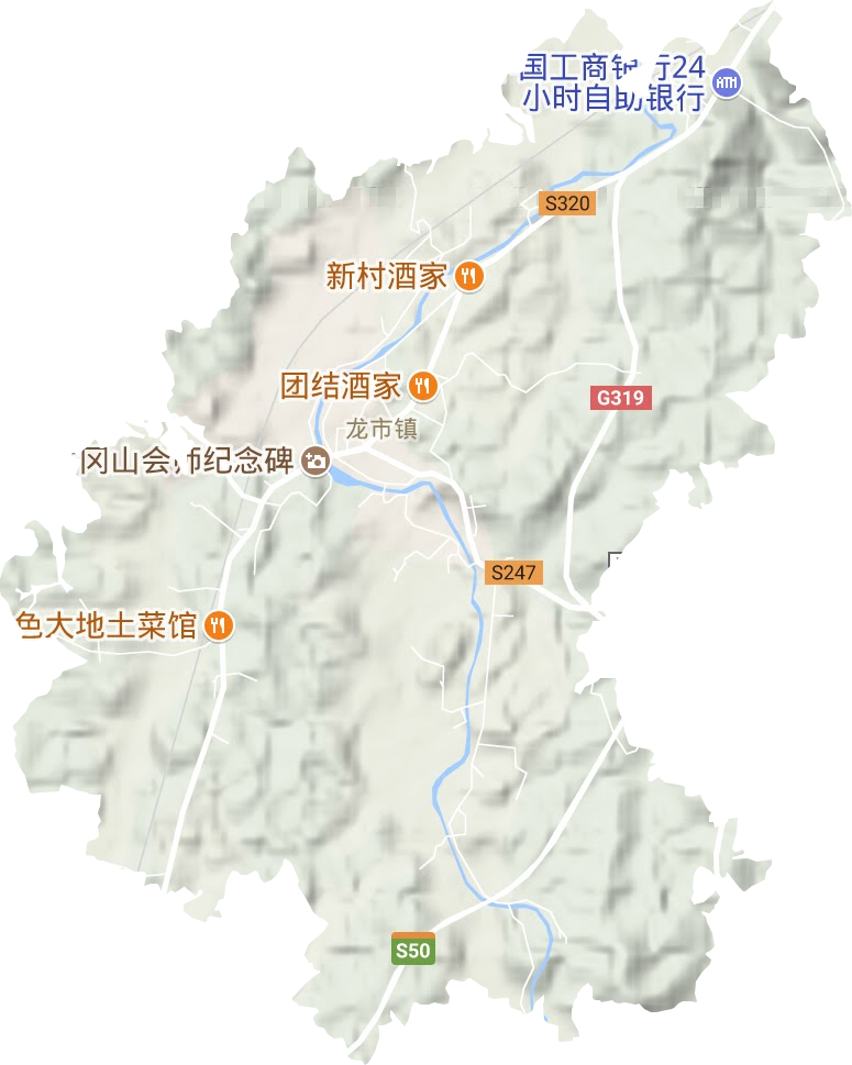 龍市鎮地形圖