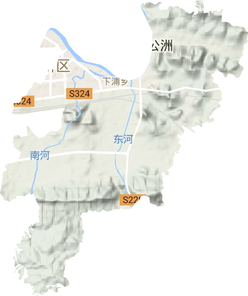 下浦街道地形圖