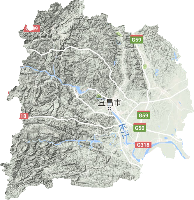 宜昌市地形圖