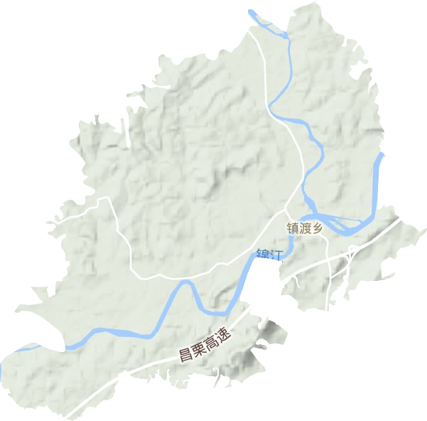 鎮渡鄉地形圖