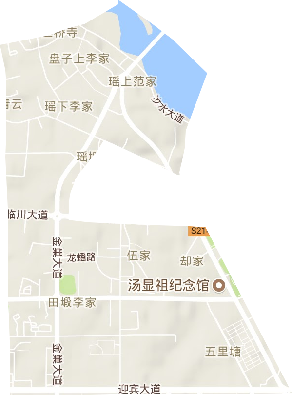 青云街道地形圖