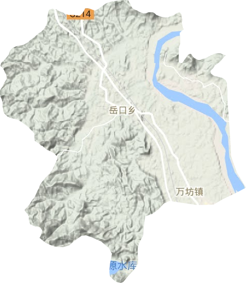 萬坊鎮地形圖