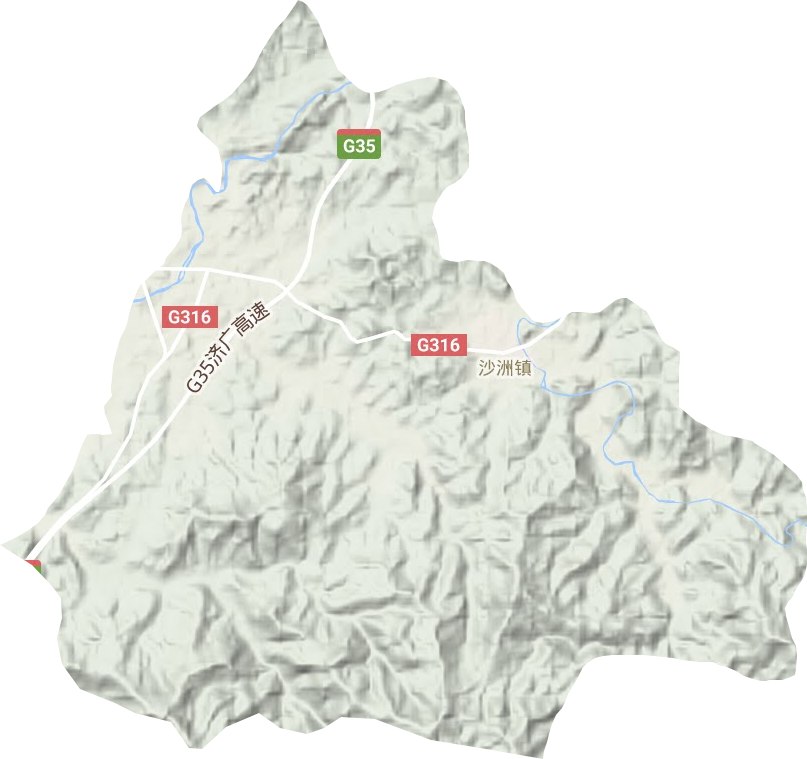 沙洲鎮(zhèn)地形圖