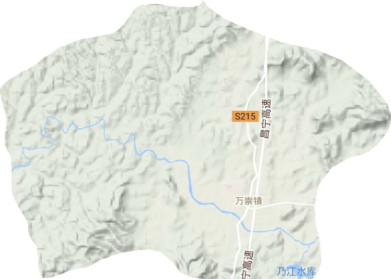 萬崇鎮地形圖