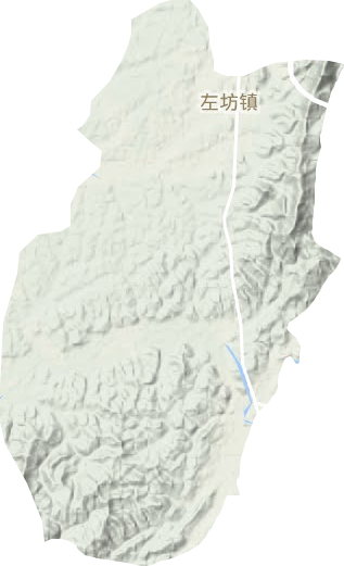 左坊鄉(xiāng)地形圖