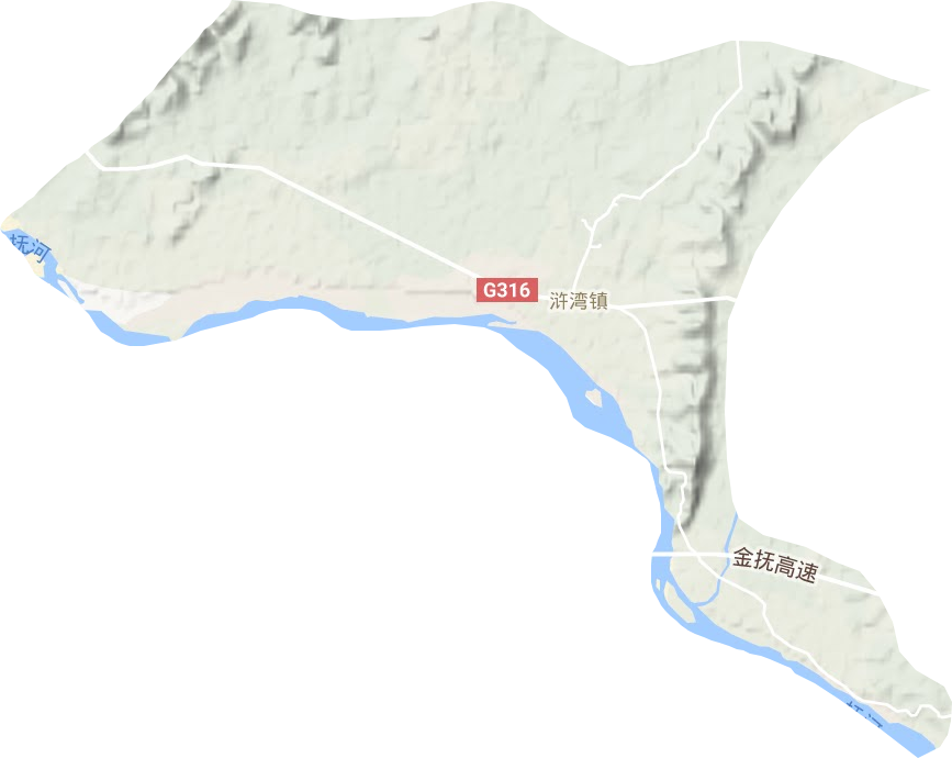 滸灣鎮(zhèn)地形圖