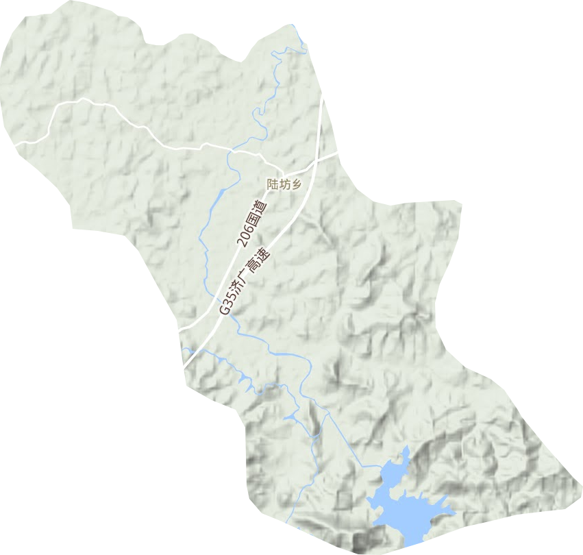 陸坊鄉地形圖