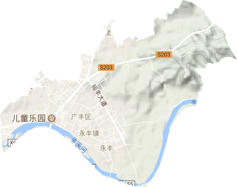永豐街道地形圖