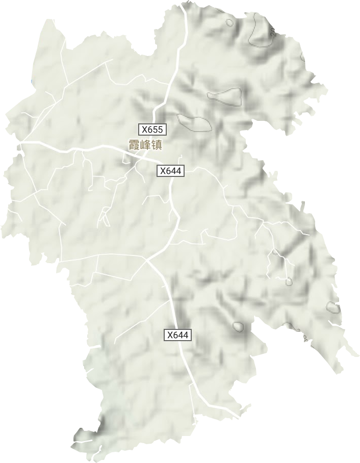 霞峰鎮地形圖