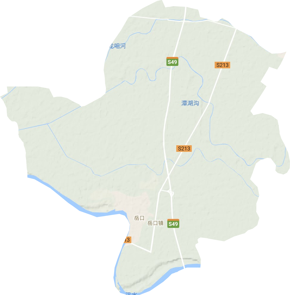 岳口鎮地形圖