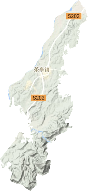 茶亭鎮(zhèn)地形圖