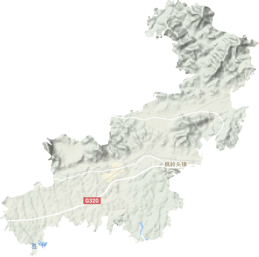 楓嶺頭鎮(zhèn)地形圖