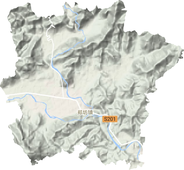 鄭坊鎮地形圖