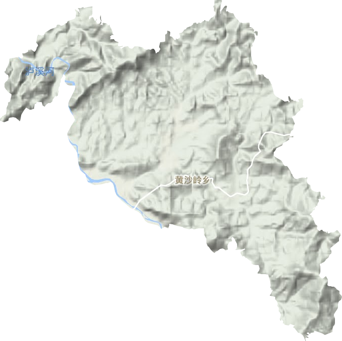 黃沙嶺鄉(xiāng)地形圖