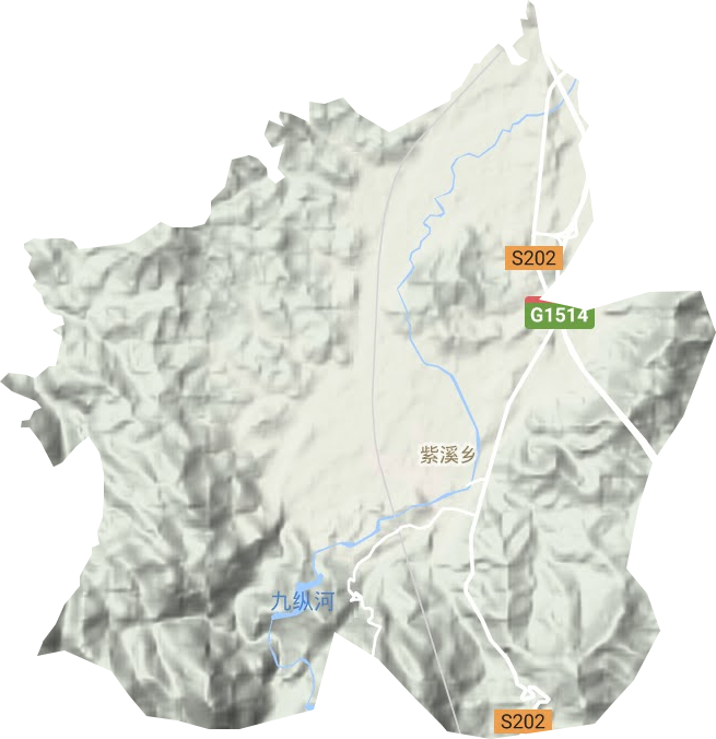 紫溪鄉地形圖