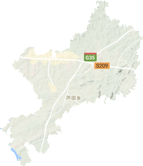 蘆田鄉(xiāng)地形圖