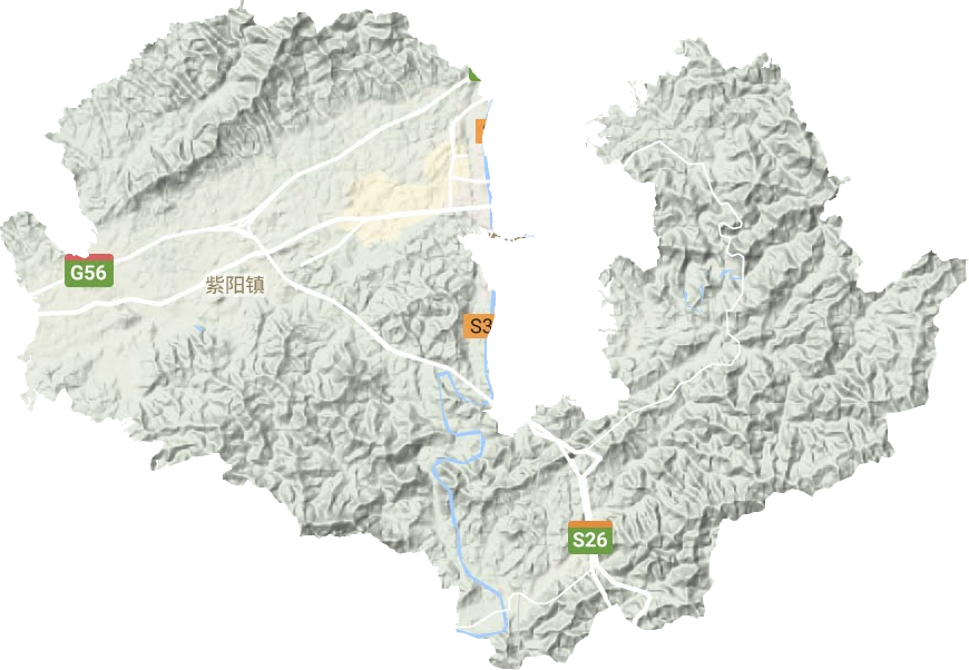 紫陽鎮地形圖