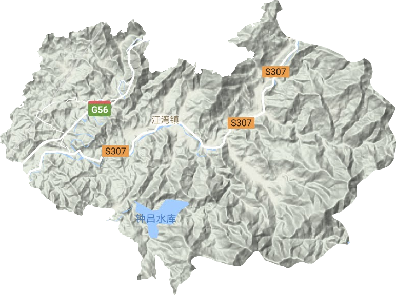 江灣鎮地形圖