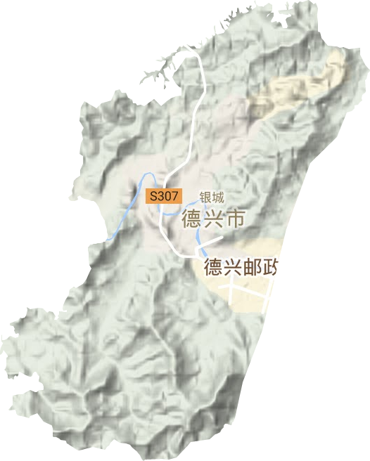 銀城街道地形圖