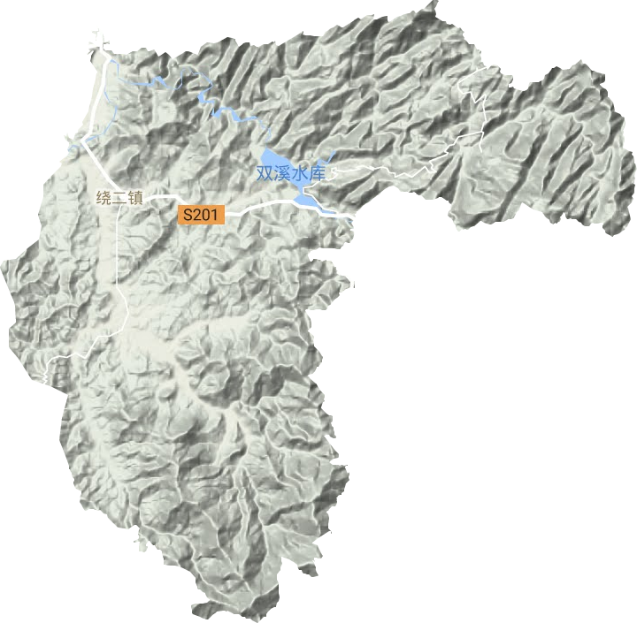 繞二鎮地形圖
