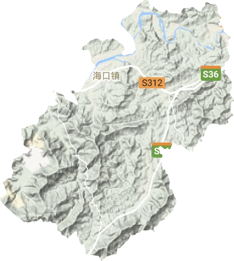 海口鎮(zhèn)地形圖