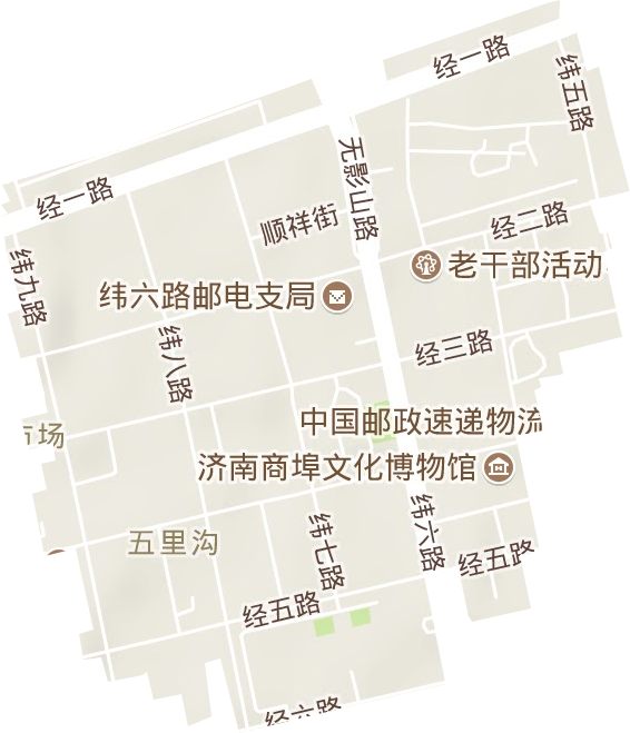 五里溝街道地形圖