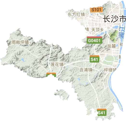 岳麓區地形圖