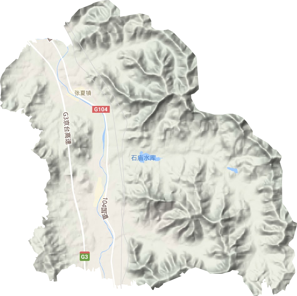 張夏鎮地形圖