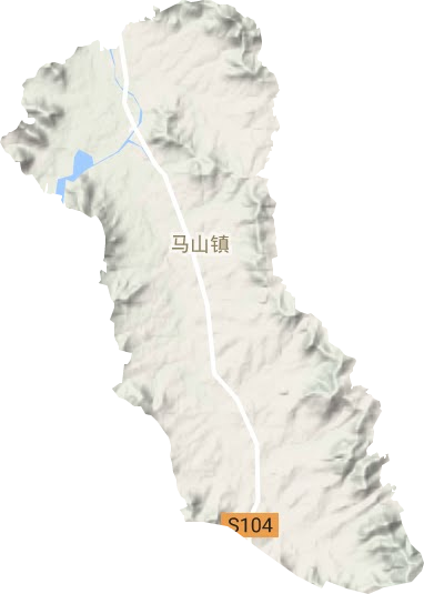馬山鎮(zhèn)地形圖