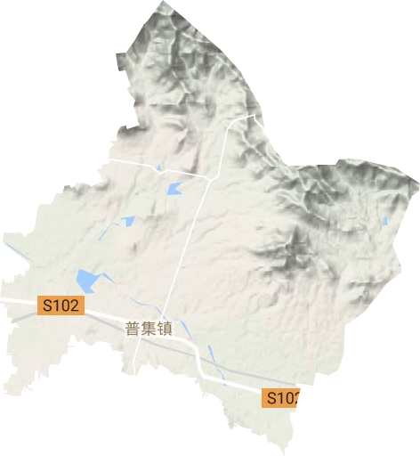 普集鎮地形圖