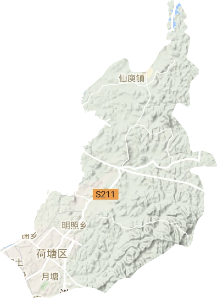 荷塘區(qū)地形圖
