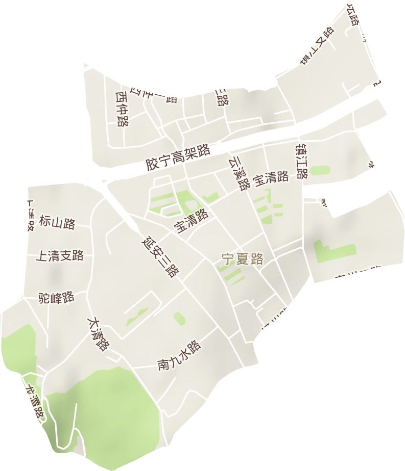 寧夏路街道地形圖