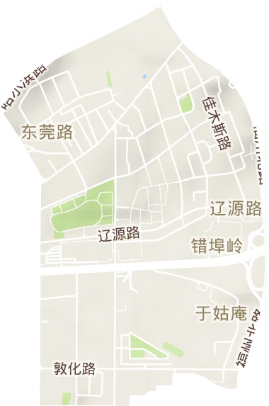 遼源路街道地形圖