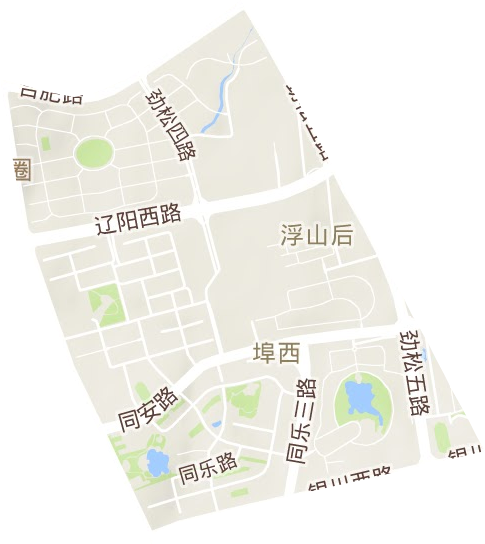 浮山新區街道地形圖