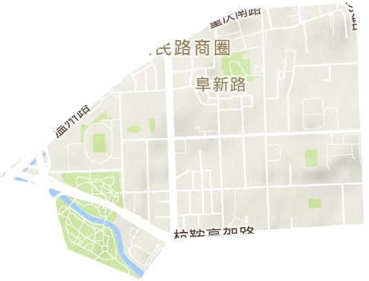 阜新路街道地形圖