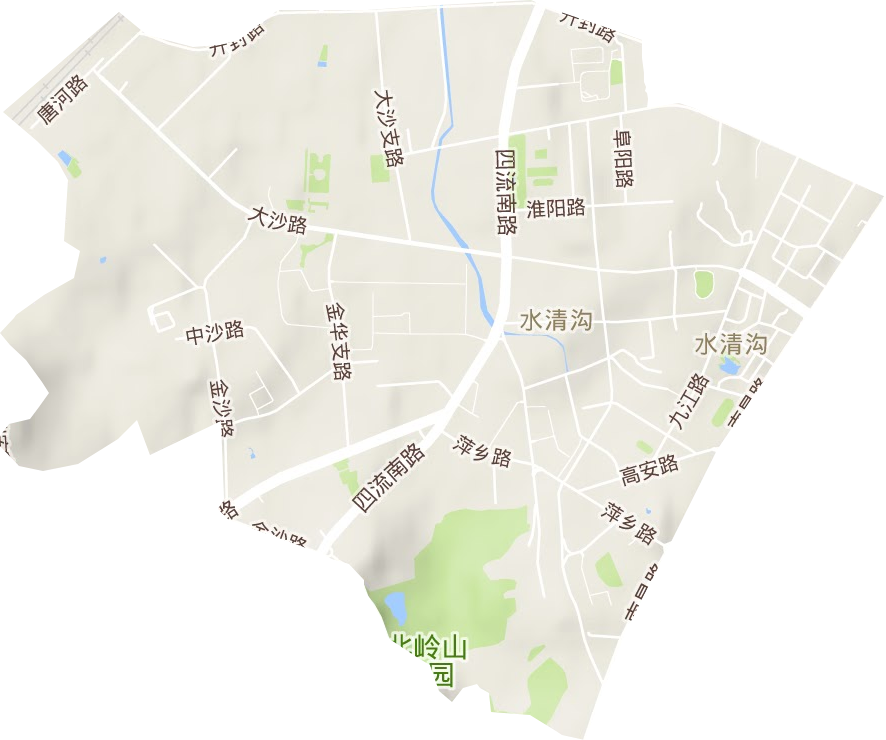 水清溝街道地形圖