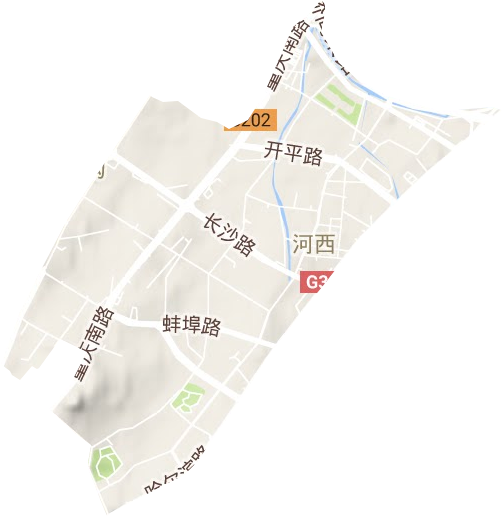 河西街道地形圖