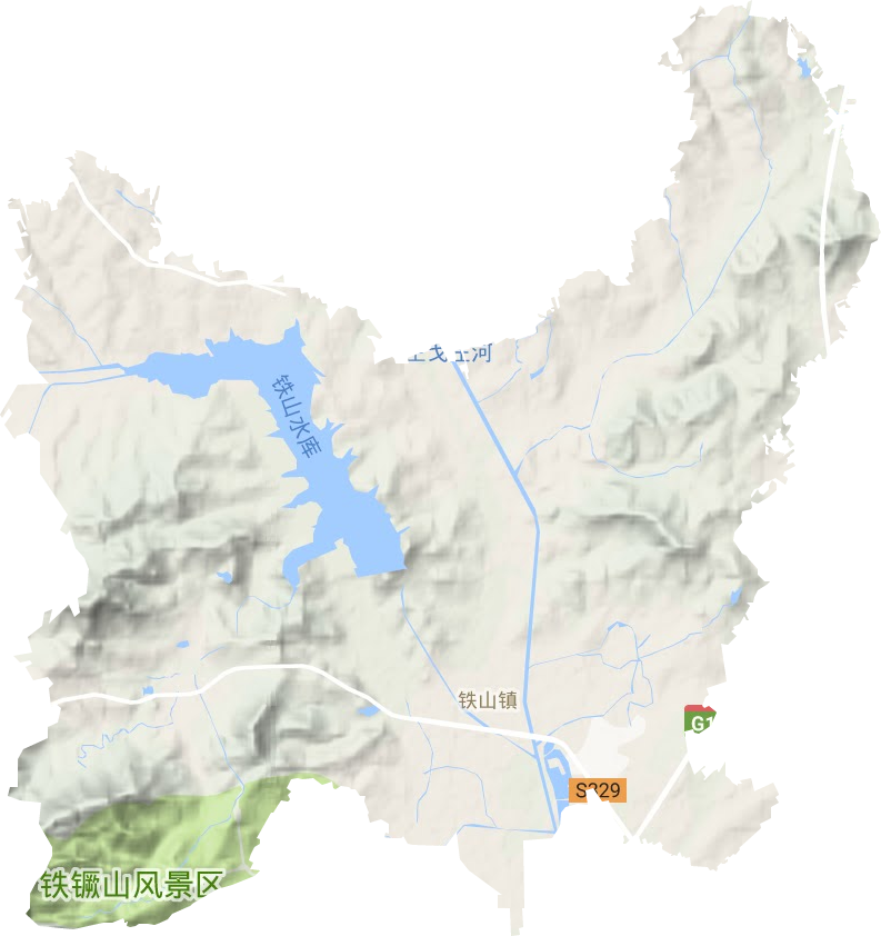 鐵山街道地形圖