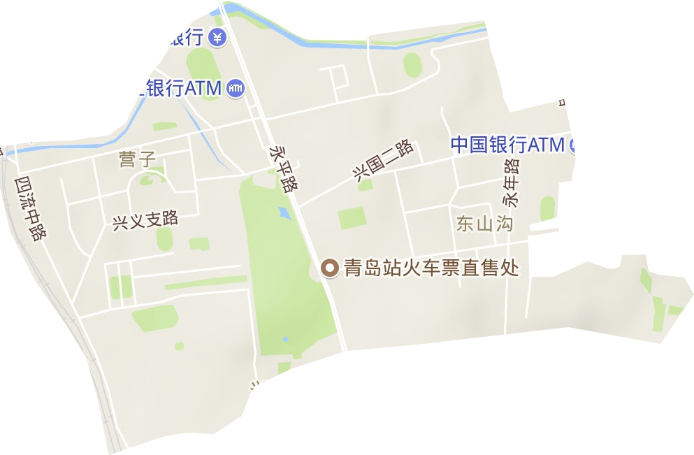 興華路街道地形圖