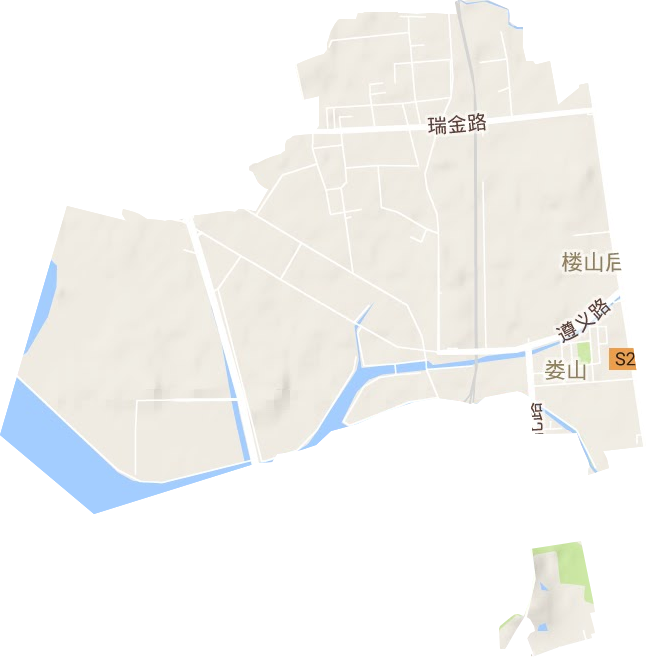 樓山街道地形圖