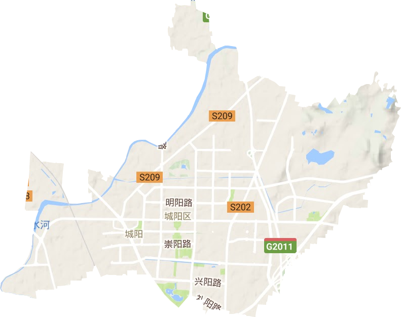 城陽街道地形圖