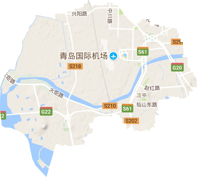 流亭街道地形圖
