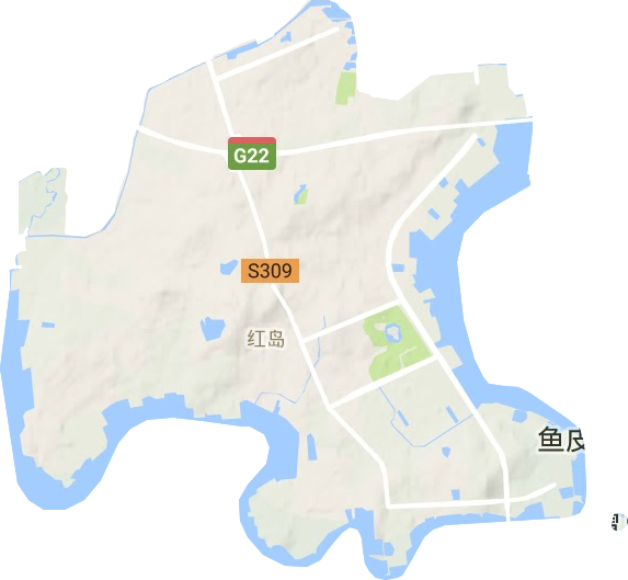 紅島街道地形圖