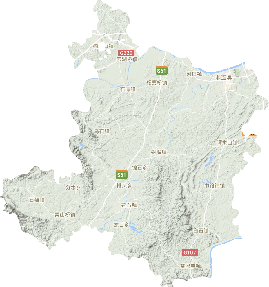 湘潭縣地形圖