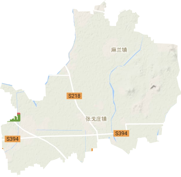 白沙河街道地形圖