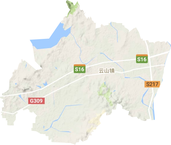 云山鎮地形圖